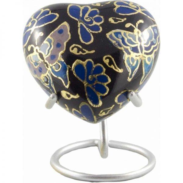 Coeur cloisonné / Papillon noir