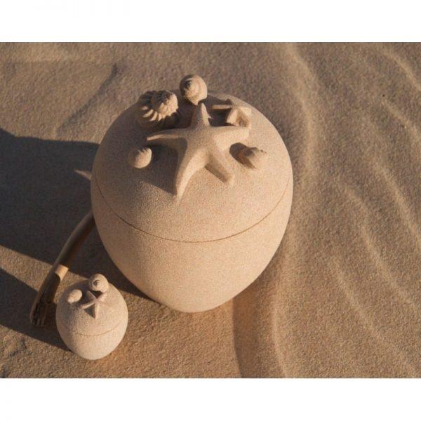 Urne funéraire en sable océanique des iles-de-la-madeleine sable océan