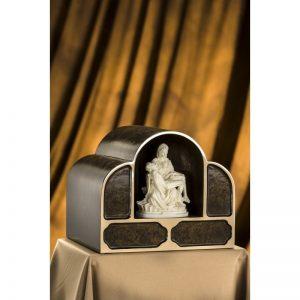 urne funéraire double en bronze Piéta Héritage aussi disponible en version urne simple chez Salon Funéraire Demers